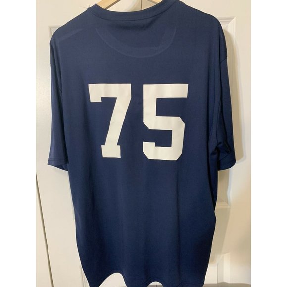 A4.com E‎ Train T Shirt Mens Blue Sz XL BASEBALL No 75 - Picture 5 of 5